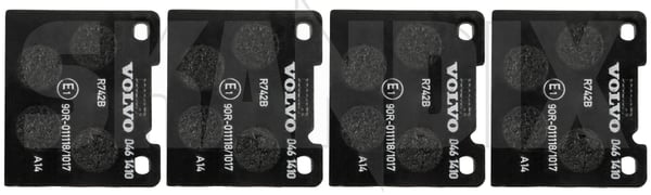 Brake pad set Rear axle System Girling 31261184 (1003886) - Volvo 140, 164, 200, P1800