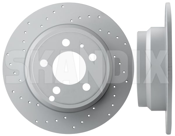 Brake disc Rear axle perforated 31262099 (1010576) - Volvo 850, C70 (-2005), S70 V70 (-2000)