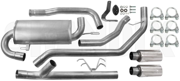 Sports silencer set from Catalytic converter  (1014382) - Volvo 850, C70 (-2005), S70 V70 (-2000)