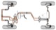 Volvo 164: Brake lines (split circuit)