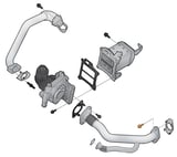 Volvo S90, V90 (2017-), V90 CC, XC60 (2018-), XC90 (2016-): AGR-Ventil