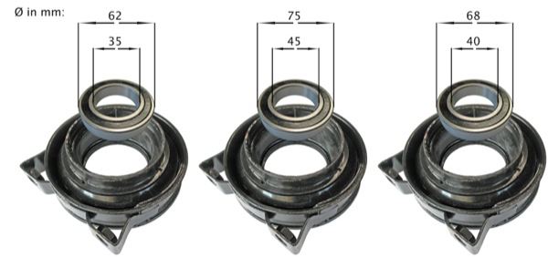 Volvo P1800, P1800ES, P1800, 700, 200, 140: Propshaft center bearing