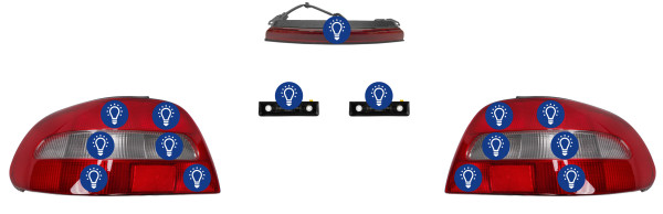 Volvo C70 (-2005): Overview rear lamps