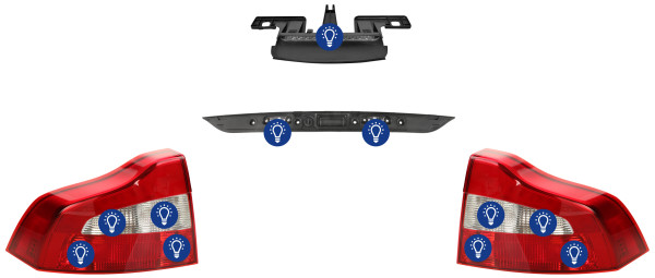 Volvo S80 (2007-): Overview rear lamps