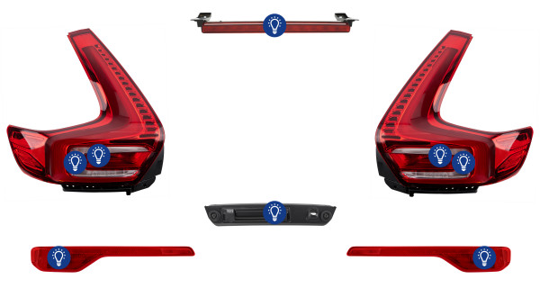 Volvo XC40/EX40: Overview rear lamps