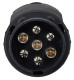 Socket adapter from 7 to 13 poles
