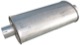 Muffler, universal Stainless steel oval 2,5 Inch  (1014273) - universal 