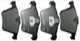 Brake pad set Front axle 32373184 (1016100) - Volvo S60 (2011-2018), S80 (2007-), V60 (2011-2018), V70 (2008-), XC70 (2008-)