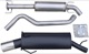 Sports silencer set Chrome steel from Catalytic converter  (1016407) - Saab 9-5 (-2010)