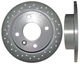 Brake disc Rear axle perforated Sport Brake disc 3450386 (1017724) - Volvo 400
