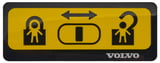 Hinweisschild Kindersicherung Tür 30748317 (1021971) - Volvo C70 (-2005), S60 (-2009), S70, V70, V70XC (-2000), V70 P26, XC70 (2001-2007)