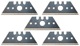 Ersatzklingen mit rückstellender Klinge 5 Stück  (1022741) - universal 