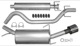 Sports silencer set Stainless steel from Intermediate pipe  (1023277) - Saab 9-5 (-2010)