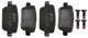 Brake pad set Rear axle 30794553 (1023341) - Volvo S80 (2007-), V70, XC70 (2008-)