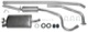 Exhaust system, Stainless steel from Manifold  (1023507) - Volvo 220