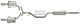 Sports silencer set Stainless steel from Catalytic converter Duplex (1 left/1 right)  (1023513) - Saab 9-3 (2003-)