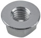 Lock nut all-metal with Collar with metric Thread M10 Zinc-coated