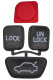 Knob Remote control Push button Central locking  (1028081) - Volvo C70 (-2005), S70, V70 (-2000)