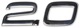 Emblem 2.0 9157146 (1029353) - Volvo C30, C70 (2006-), S40, V40 (-2004), S40, V50 (2004-), S70, V70, V70XC (-2000), V70, XC70 (2008-)