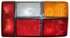 Combination taillight right with Fog taillight red-orange-white 1235201 (1030502) - Volvo 200