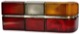 Rückleuchte rechts mit Nebelschlusslicht rot-orange-weiß 1372213 (1035800) - Volvo 200