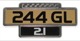 Emblem Fender 244 GL 2.1 1246919 (1037206) - Volvo 200