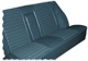 Bezug, Polster Rückbank Sitzfläche Rückenlehne Kunstleder blau Satz  (1039046) - Volvo 220