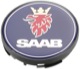 Wheel Center Cap black blue for Genuine Light alloy rims Piece 12802437 (1040725) - Saab 9-3 (2003-), 9-5 (-2010)