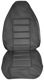 Bezug, Polster Vordersitze Sitzfläche Rückenlehne Leder schwarz Satz für einen Sitz  (1040773) - Volvo P1800, P1800ES