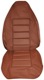 Bezug, Polster Vordersitze Sitzfläche Rückenlehne Leder braun Satz für einen Sitz  (1040785) - Volvo P1800, P1800ES