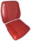 Bezug, Polster Vordersitze Sitzfläche Rückenlehne Kunstleder rot Satz für einen Sitz  (1040794) - Volvo 120 130, 220