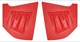 Interior panel A-pillar red Kit for both sides  (1040806) - Volvo P1800