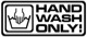 Sticker HAND WASH ONLY black  (1041161) - universal 
