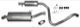 Exhaust system, Stainless steel from Intermediate pipe  (1041453) - Saab 9-3 (-2003)