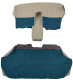 Upholstery Rear seat Seat surface Back rest grey turquoise Kit for the entire back seat  (1043705) - Volvo 120 130