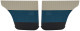 Türverkleidung hinten schwarz grau türkis Satz für beide Seiten  (1043708) - Volvo 120 130