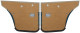 Interior door panel rear black grey turquoise Kit for both sides