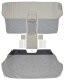 Bezug, Polster Rückbank Sitzfläche Rückenlehne grau-weiß Satz  (1047906) - Volvo 120 130