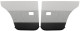 Türverkleidung hinten grau schwarz-weiß Satz für beide Seiten  (1047911) - Volvo 120 130