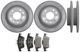 Brake disc Rear axle non vented Kit for both sides  (1048081) - Saab 9-3 (2003-)