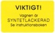 Hinweisschild Warnung Lack  (1049444) - Volvo PV