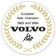 Sticker European Rally Champion 1963 and 1964 black gold  (1049445) - Volvo 120, 130, 220, P1800, PV, P210