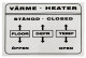 Information sign Dashboard: Heating-/ Defroster control  (1049450) - Volvo P1800, P1800ES