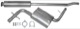 Exhaust system, Stainless steel from Catalytic converter  (1050197) - Volvo S60 (-2009)