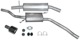 Exhaust system, Stainless steel from Catalytic converter  (1050206) - Volvo 850, C70 (-2005), S70, V70 (-2000)
