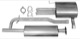 Exhaust system, Stainless steel from Catalytic converter  (1050235) - Volvo XC90 (-2014)