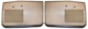 Interior door panel front brown Kit for both sides