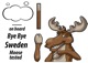 Sticker waving Moose brown Kit  (1054341) - universal 