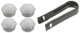 Cap, Rim lock silver Kit 31650000 (1054678) - Volvo C30, C70 (2006-), S40 V50 (2004-), V40 (2013-), V40 XC