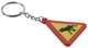 Schlüsselanhänger Elchwarnung schwarz-gelb-rot